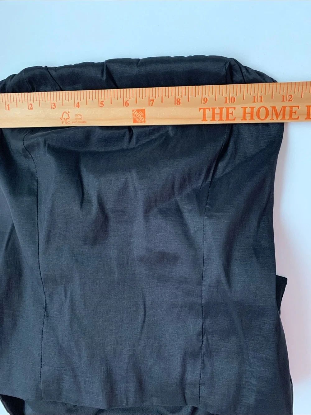 NWT Evolutionary Black Strapless Crop Top with Large Back Bow Size M - Picture 4 of 8
